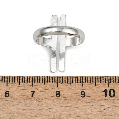 304 Stainless Steel Cuff Rings for Women RJEW-L133-04P-1