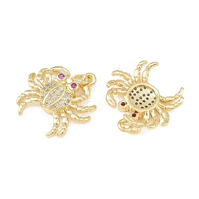 Brass Micro Pave Cubic Zirconia Pendants KK-C162-087B-G-1