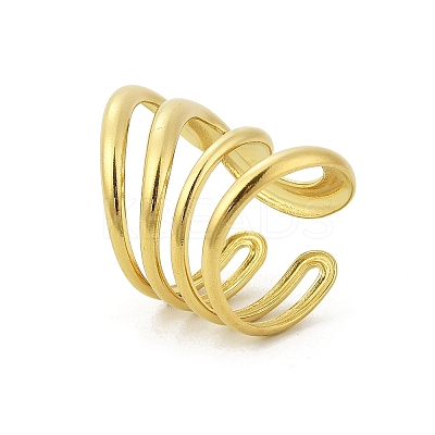 304 Stainless Steel Multi-layer Cuff Rings for Women RJEW-G338-16G-1