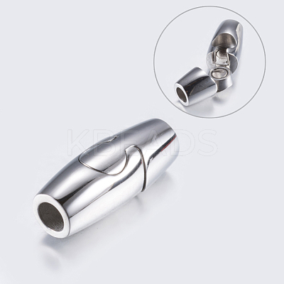 Tarnish Resistant 304 Stainless Steel Magnetic Clasps with Glue-in Ends STAS-P181-36P-1