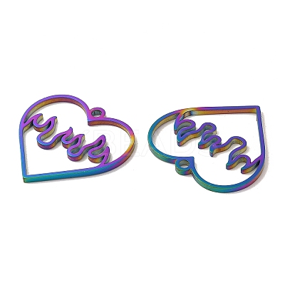 Ion Plating(IP) 304 Stainless Steel Pendants STAS-L020-011RC-1