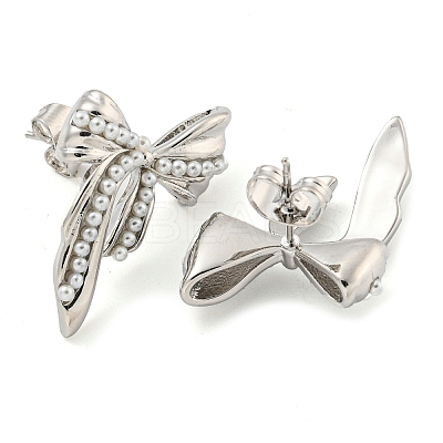Brass Stud Earrings EJEW-P275-03P-1