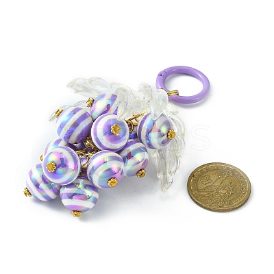 Resin Beaded Keychains HJEW-JM01065-1