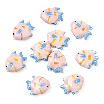 10Pcs Handmade Porcelain Beads PORC-YW0001-24D-1