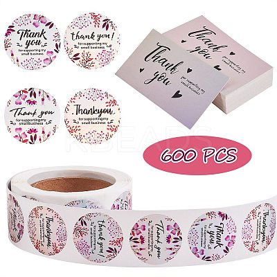 1 Roll Rainbow Laser Laser Thank You Sticker DIY-SZ0007-84-1