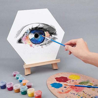 Hexagon Painting Canvas Panel Drawing Boards DIY-NB0004-10-1