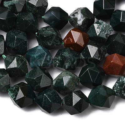 Natural Bloodstone/Heliotrope Beads Strands G-Z119-A16-03-1