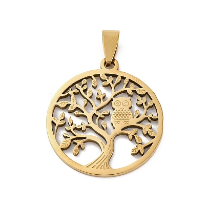 201 Stainless Steel Pendants STAS-R002-06G-1