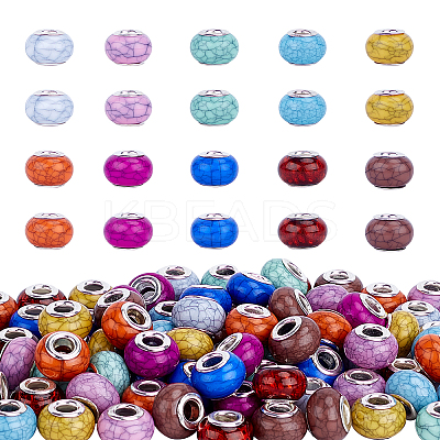Imitation Turquoise Style Acrylic European Beads OPDL-PH0001-03-1