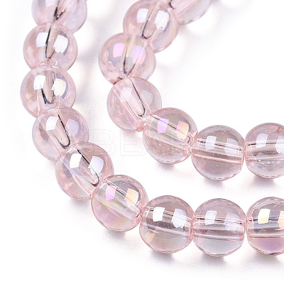 Electroplate Transparent Glass Beads Strands LS-GLAA-T032-T4mm-AB10-1
