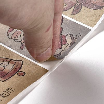 Christmas Themed Rectangle Roll Stickers LS-DIY-B045-06-1