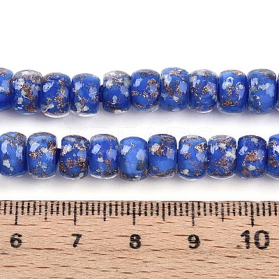 Luminous Handmade Gold Foil Glass Beads Strands FOIL-N029-02A-03-1