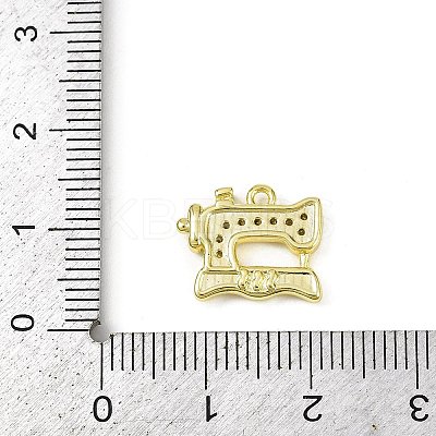 Brass Micro Pave Clear Cubic Zirconia Pendants LS-KK-L238-20G-1