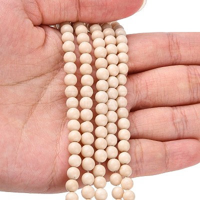 Natural Fossil Beads Strands X-G-E110-4mm-2-1