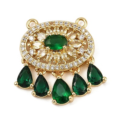 Brass Micro Pave Cubic Zirconia Pendants KK-S526-11G-B-1