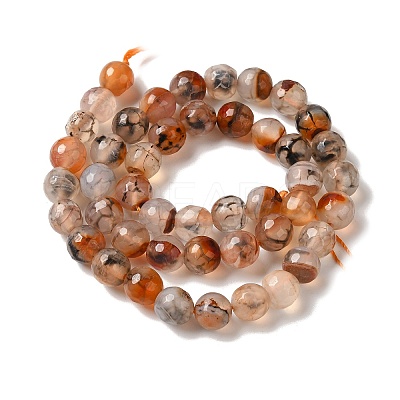 Dyed & Heated Natural Dragon Veins Agate Beads Strands G-P539-A01-08-1