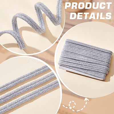 Polyester Braided Lace Trim Ribbon for Curtain Sofa Decoration OCOR-WH0105-013A-02-1