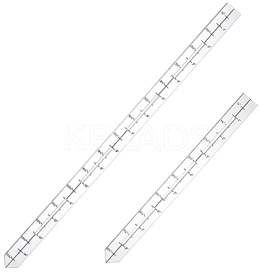 2Pcs 2 Styles Acrylic Measuring Tool TOOL-GA0002-05-1