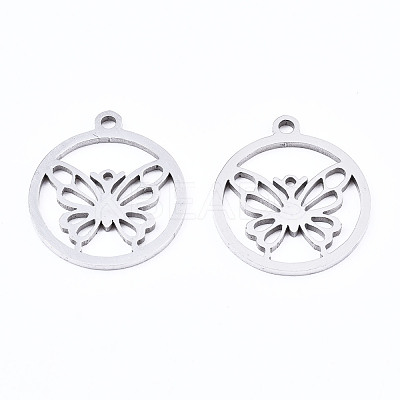Non-Tarnish 201 Stainless Steel Pendants X-STAS-T044-198P-1