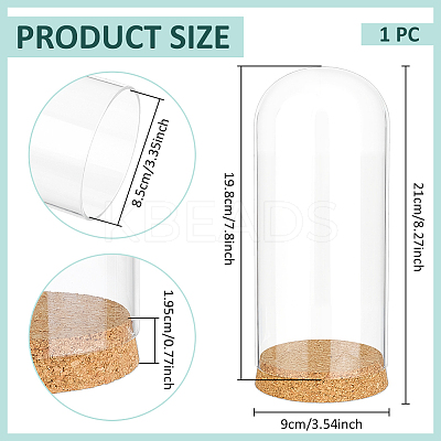 1Pc Glass Dome Cover AJEW-BC0009-61-1