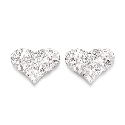 Rack Plating Textured Alloy Pendants PALLOY-T095-14P-1