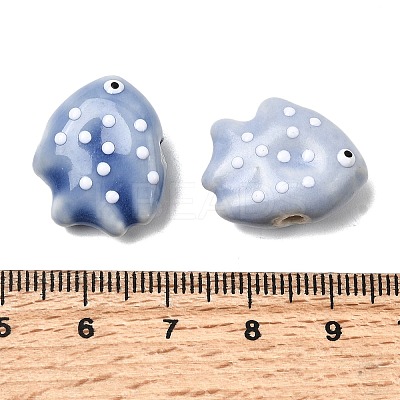 Handmade Porcelain Beads X-PORC-K010-06J-1