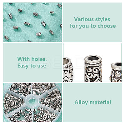 210Pcs 6 Styles Tibetan Style Alloy Spacer Beads FIND-HY0003-56-1