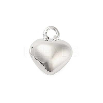 Three-Dimensional Heart Brass Pendants KK-V006-03P-02-1