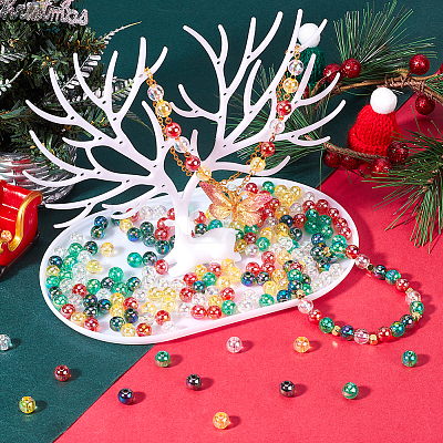 Christmas Themed Transparent Acrylic Beads MACR-SP0001-30B-1