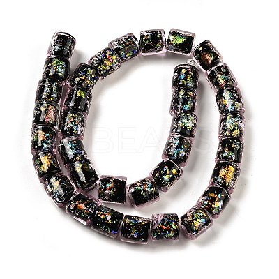 Handmade Dichroic Foil Glass Beads Strands DICH-U001-09H-1