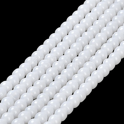 Imitation Jade Glass Beads Strands GLAA-K062-A01-09-1