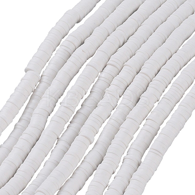 1 Strand Flat Round Handmade Polymer Clay Beads CLAY-SC0003-33A-1