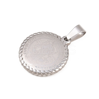 Non-Tarnish 304 Stainless Steel Pendants STAS-O065-18P-1