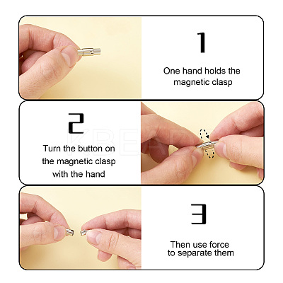 Smooth 304 Stainless Steel Magnetic Screw Clasps STAS-PJ0001-09P-1
