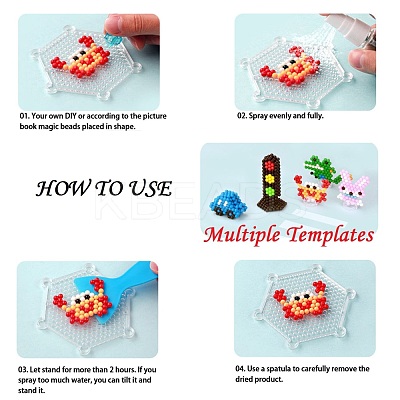 DIY 30 Colors 6000Pcs 4mm PVA Round Water Fuse Beads Kits for Boys DIY-Z007-52-1