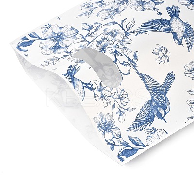 Chinoiserie Floral Printed Plastic Gift Storage Tote Bags PL-CBAAD12-02-1