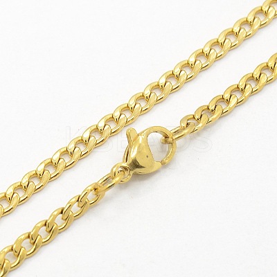 304 Stainless Steel Curb Chain Necklaces STAS-O037-95G-1