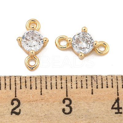 Rack Plating Brass Pave Clear Cubic Zirconia Links KKB-L215-047A-LG-1