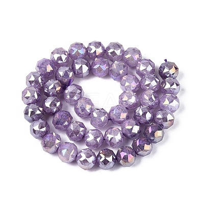 Anti-Tarnish Electroplate Glass Beads Strands GLAA-N064-10mm-13-1