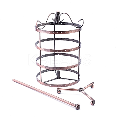 Iron 4 Tiers Rotating Jewelry Organizer Earring Holder Stand NDIS-K002-03R-1