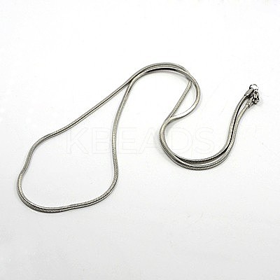 Tarnish Resistant Men Square Snake Chains Necklace NJEW-F027-19-1