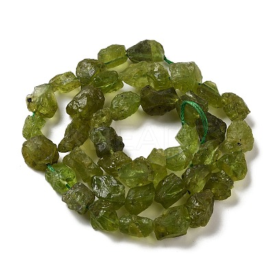 Raw Rough Natural Olive Quartz Beads Strands G-I283-G07-01-1