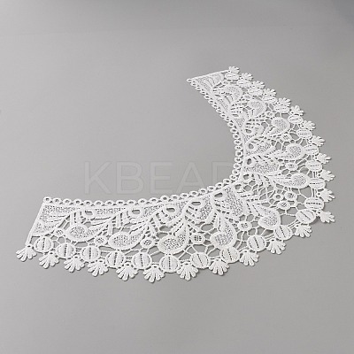Milk Silk Embroidered Floral Lace Collar DIY-WH0504-123A-1