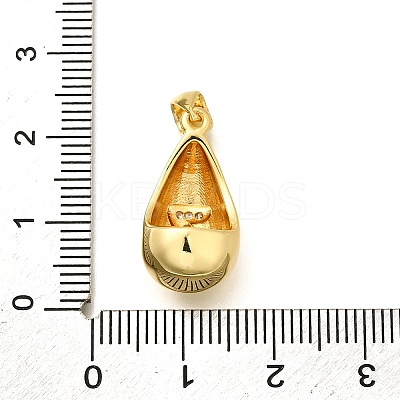 Rack Plating Brass Micro Pave Cubic Zirconia Pendants KK-L226-102G-Z-1