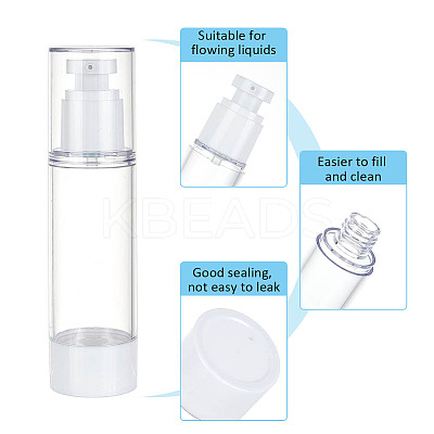 8Pcs 8 Style Plastic Portable Refillable Airless Pump Bottles AJEW-PH0011-42-1