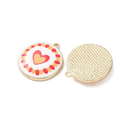 Plating Eco-Friendly Printed Alloy Pendants AL-CBAE25B-01A-G-1