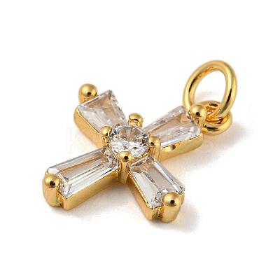 Rack Plating Brass Micro Pave Cubic Zirconia Pendants KK-A200-16G-1