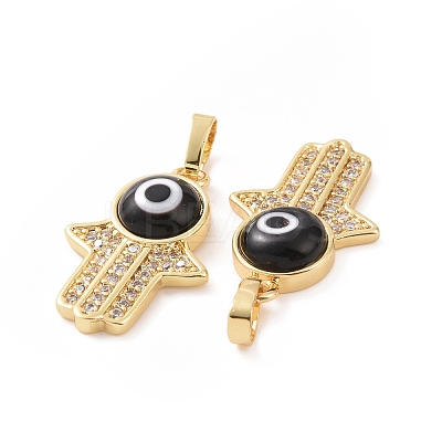 Brass Micro Pave Cubic Zirconia Pendants ZIRC-F136-02G-03-1