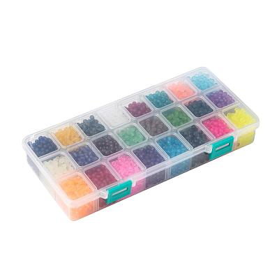 24 Colors Transparent Glass Beads FGLA-JP0001-03-4mm-1