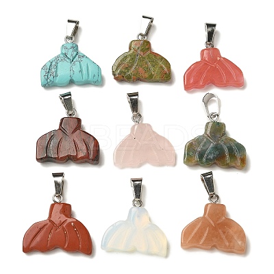 Natural & Synthetic Mixed Gemstone Pendants G-Z067-01P-01-1